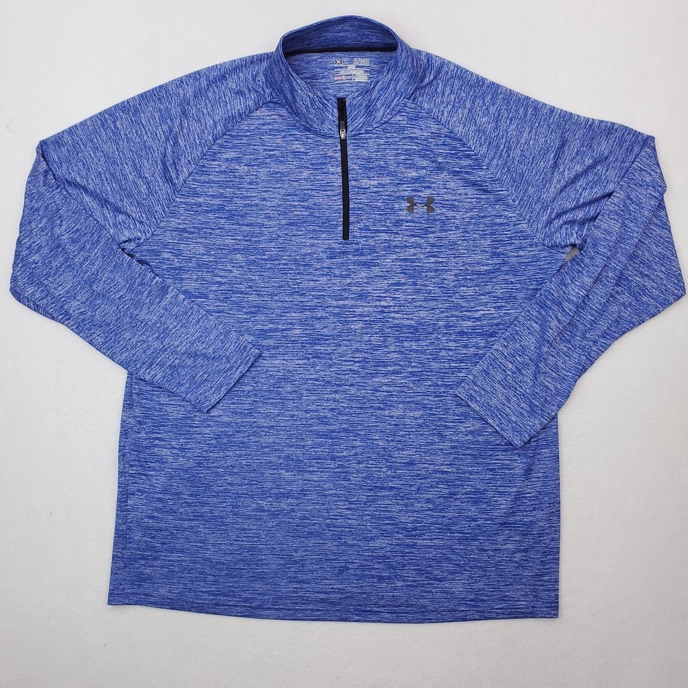 Under Armour Quarter Zip‎ Pullover Mens XL Blue Loose Fit Lightweight Stretch